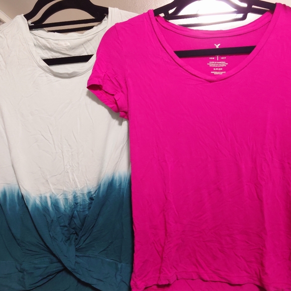 Old Navy Super Soft Tee women's small/petite, 2-tone teal green - Picture 1 of 3